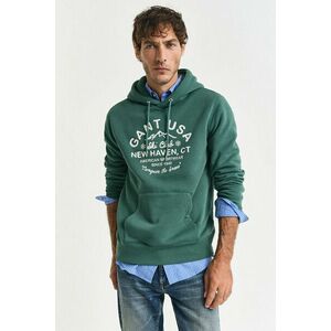 MELEGÍTŐ FELSŐ GANT GRAPHIC HOODIE WOODY GREEN kép