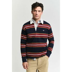 PÓLÓ GANT YARN DYED STRIPED HEAVY RUGGER EVENING BLUE kép