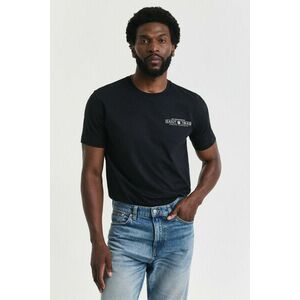 PÓLÓ GANT PRINTED GRAPHIC SS T-SHIRT BLACK kép