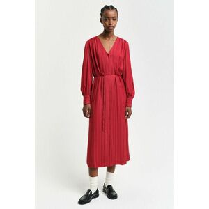 RUHA GANT RELAXED SATIN STRIPE SHIRT DRESS CHERRY RED kép