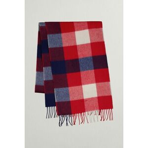 SÁL GANT CHECK MERINO WOOL SCARF RUBY RED kép