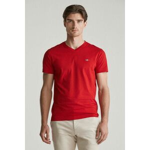 PÓLÓ GANT SLIM SHIELD V-NECK T-SHIRT RUBY RED kép