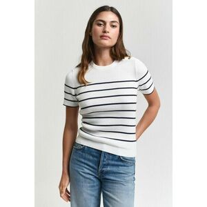 PULÓVER GANT RIBBED BRETON C-NECK CREAM kép