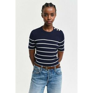 PULÓVER GANT RIBBED BRETON C-NECK EVENING BLUE kép