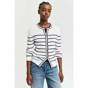 KARDIGÁN GANT RIBBED BRETON CARDIGAN CREAM kép