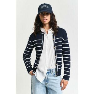 KARDIGÁN GANT RIBBED BRETON CARDIGAN EVENING BLUE kép