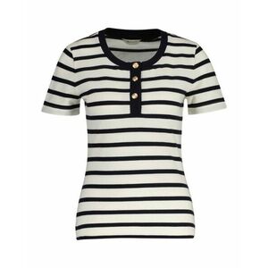 PÓLÓ GANT SLIM STRIPED PIQUE SS T-SHIRT CREAM kép