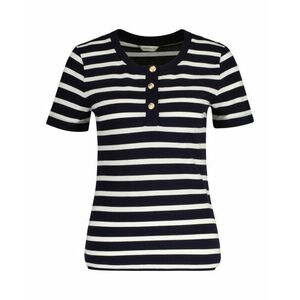 PÓLÓ GANT SLIM STRIPED PIQUE SS T-SHIRT EVENING BLUE kép