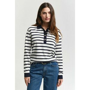 PÓLÓ GANT BRETON STRIPE LS PIQUE POLO CREAM kép