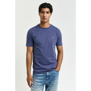 PÓLÓ GANT REG SHIELD SS T-SHIRT DARK JEANSBLUE MELANGE kép