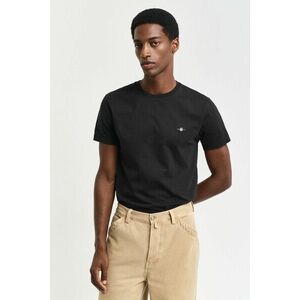 PÓLÓ GANT SLIM SHIELD SS T-SHIRT BLACK kép