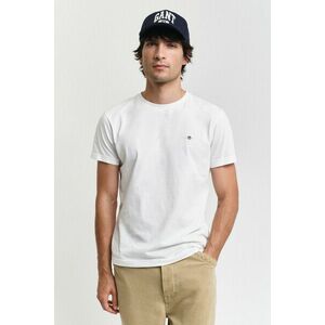 PÓLÓ GANT SLIM SHIELD SS T-SHIRT WHITE kép