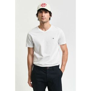 PÓLÓ GANT SLIM SHIELD V-NECK T-SHIRT WHITE kép