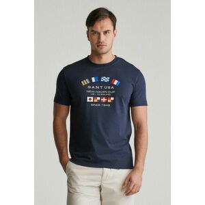 PÓLÓ GANT GRAPHIC SS T-SHIRT EVENING BLUE kép