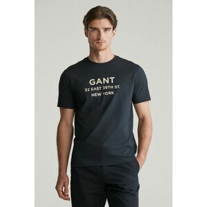 PÓLÓ GANT GRAPHIC PRINTED TSHIRT BLACK kép