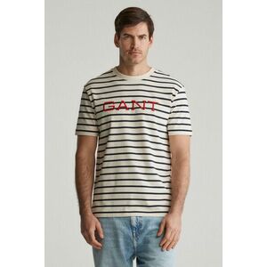 PÓLÓ GANT GRAPHIC STRIPED SS TSHIRT CREAM kép