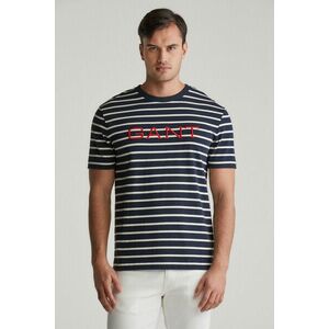 PÓLÓ GANT GRAPHIC STRIPED SS TSHIRT EVENING BLUE kép