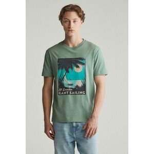 PÓLÓ GANT PLACED GRAPHIC TSHIRT KALAMATA GREEN kép