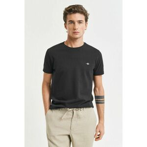 PÓLÓ GANT SLIM PIQUE SS T-SHIRT BLACK kép