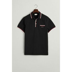 PÓLÓ GANT 2-COL TIPPING SS PIQUE POLO BLACK kép