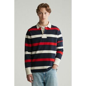 PÓLÓ GANT RETRO STRIPE HEAVY RUGGER EVENING BLUE kép