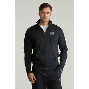 MELEGÍTŐFELSŐ GANT SCRIPT GRAPHIC HALF ZIP SWEAT BLACK kép