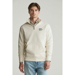 MELEGÍTŐFELSŐ GANT SCRIPT GRAPHIC HALF ZIP SWEAT CREAM kép