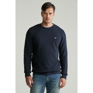 MELEGÍTŐFELSŐ GANT TEXTURE C-NECK SWEAT EVENING BLUE kép