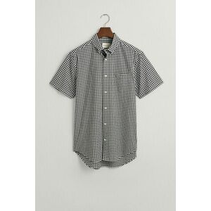 ING GANT REG CLASSIC POPLIN GINGH SS SHIRT BLACK kép