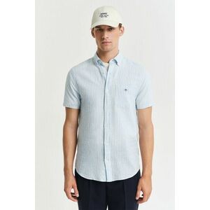 ING GANT REG COTTON LINEN STRIPE SS SHIRT FRESH BLUE kép