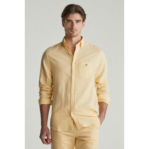 ING GANT REG COTTON LINEN SHIRT BANANA YELLOW kép