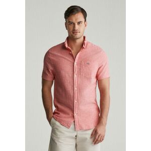 ING GANT REG COTTON LINEN SS SHIRT BRICK RED kép