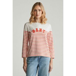 PÓLÓ GANT REG BRETON BOAT NECK T-SHIRT ORANGE RED kép