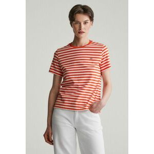 PÓLÓ GANT REG STRIPED SHIELD SS T-SHIRT ORANGE RED kép