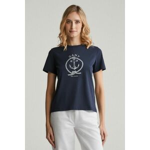 PÓLÓ GANT REG GRAPHIC SS T-SHIRT EVENING BLUE kép