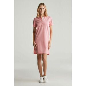 RUHA GANT CONTRAST COLLAR PIQUE POLO DRESS GERANIUM PINK kép