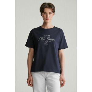 PÓLÓ GANT GRAPHIC SS T-SHIRT EVENING BLUE kép