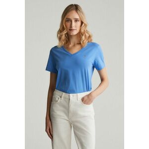 PÓLÓ GANT REG SHIELD SS V-NECK T-SHIRT PERFECT BLUE kép