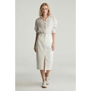 SZOKNYA GANT WHITE DENIM SLIT SKIRT EGGSHELL kép