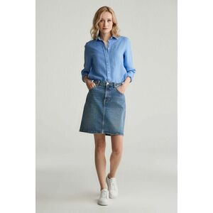 SZOKNYA GANT DENIM SKIRT MID BLUE BROKEN IN kép