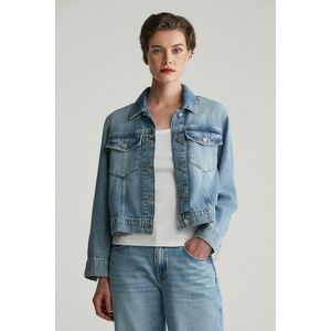 DZSEKI GANT DENIM JACKET MID BLUE BROKEN IN kép