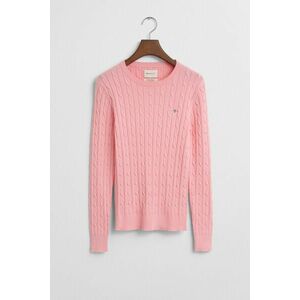 PULÓVER GANT STRETCH COTTON CABLE C-NECK GERANIUM PINK kép