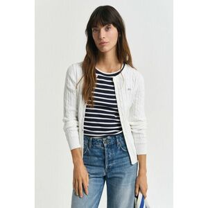 PULÓVER GANT STRETCH COTTON CABLE CARDIGAN EGGSHELL kép