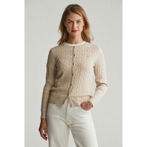 PULÓVER GANT STRETCH COTTON CABLE CARDIGAN SEED MELANGE kép