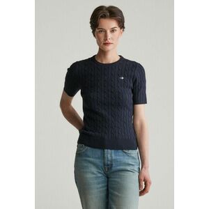 PULÓVER GANT STRETCH COTTON CABLE SS C-NECK EVENING BLUE kép