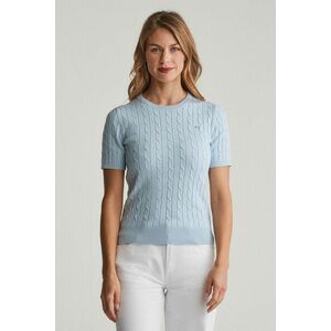 PULÓVER GANT STRETCH COTTON CABLE SS C-NECK FRESH BLUE kép