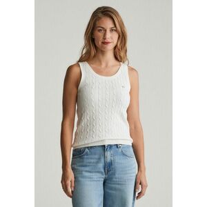 PULÓVER GANT STRETCH COTTON CABLE TANK TOP EGGSHELL kép