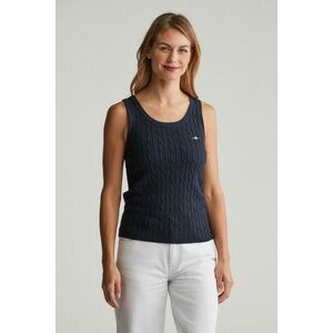 PULÓVER GANT STRETCH COTTON CABLE TANK TOP EVENING BLUE kép