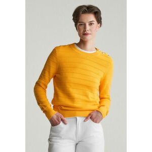 PULÓVER GANT TEXTURED COTTON C-NECK DAFFODIL YELLOW kép