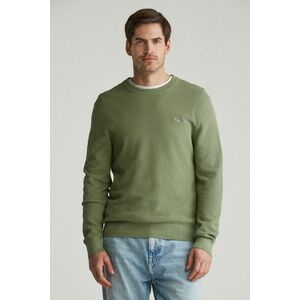 PULÓVER GANT MICRO TEXTURED COTTON C-NECK KALAMATA GREEN kép